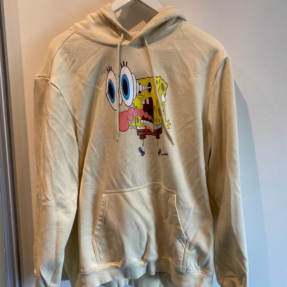 Yellow Cream SpongeBob Regular Fit Hoodie